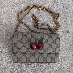 Gucci GG Supreme Mini Cherry Bag NEW with Box